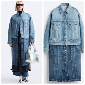 ZARA x MAISON SPECIAL Detachable Denim Dress Jacket - M-L - NEW